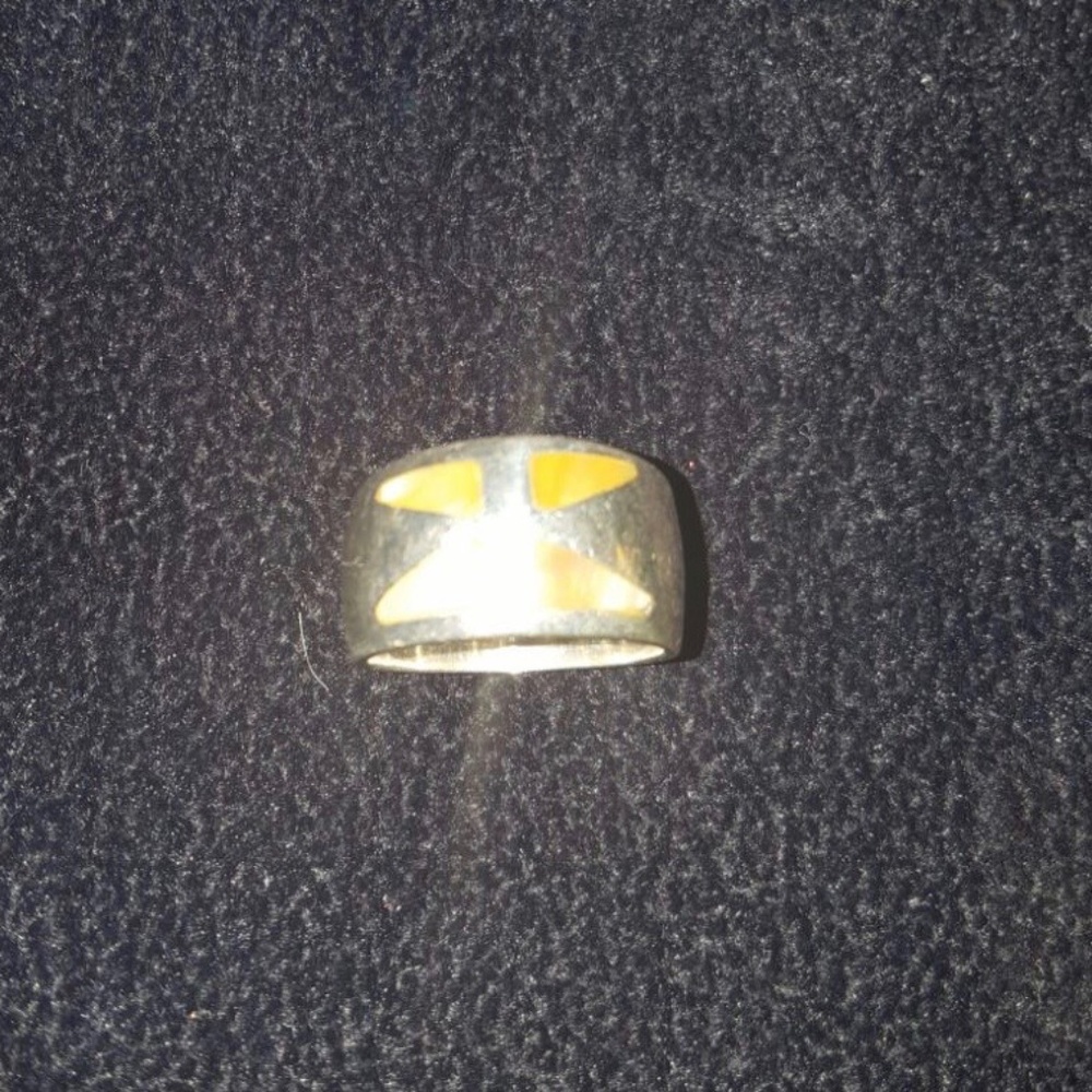 New Solid Peruvian Silver 950 Ring Size 7 1/2 - image 2